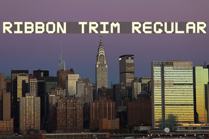 ribbon trim Regular Font examples