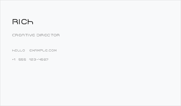 rich Business Card