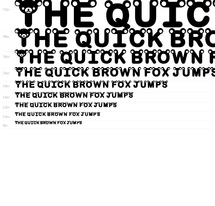 rilakkuma dingbat Bold Waterfall