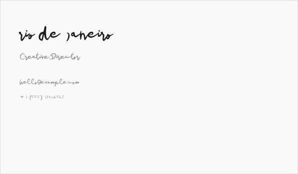 rio de janeiro Business Card