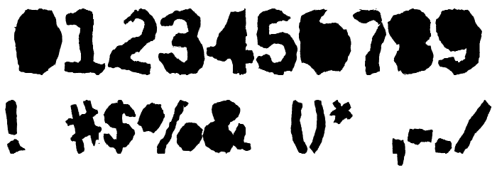 ripTRASH Mirror Font OTHER CHARS