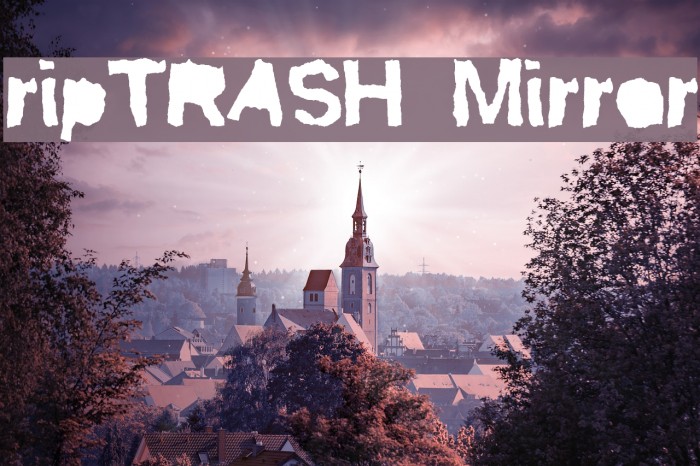 ripTRASH Mirror Font examples