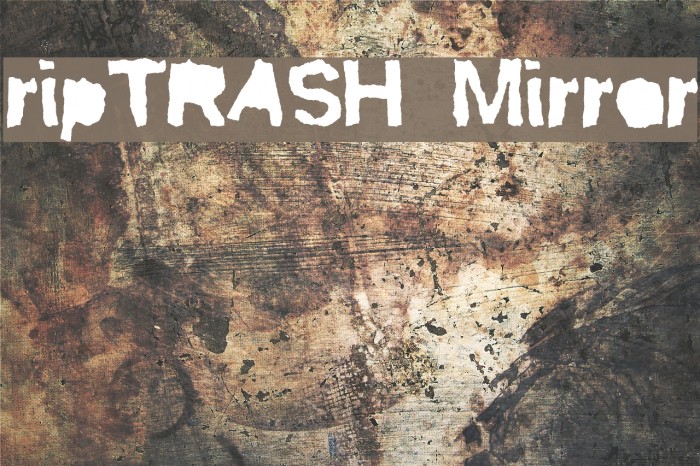 ripTRASH Mirror Font examples