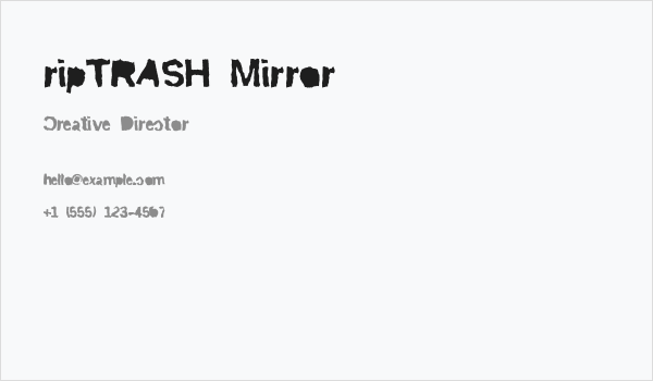 ripTRASH Mirror Business Card