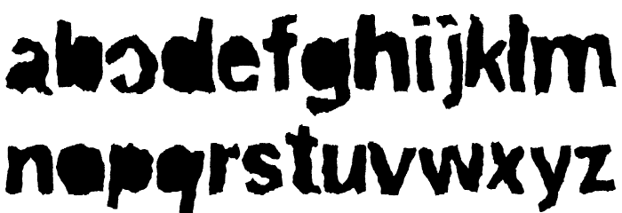 ripTRASH Mirror Font LOWERCASE