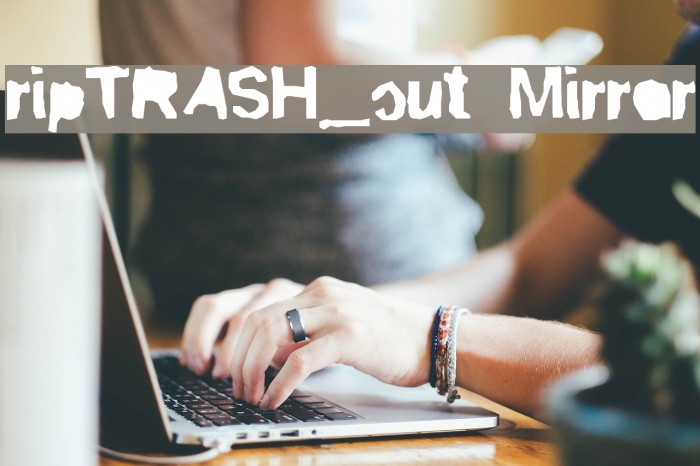 ripTRASH_cut Mirror Font examples
