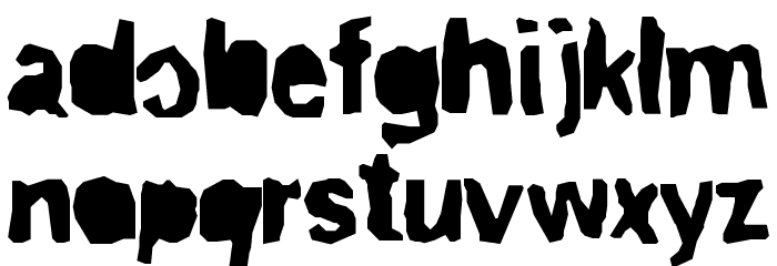 ripTRASH_cut Mirror Font LOWERCASE