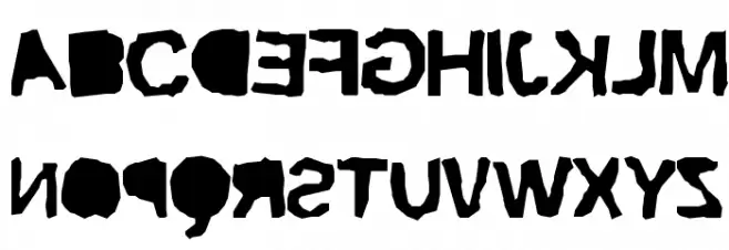 ripTRASHcut Шрифта ВЕРХНИЙ