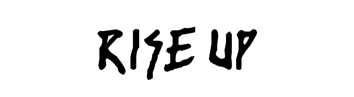 rise up  免费字体下载