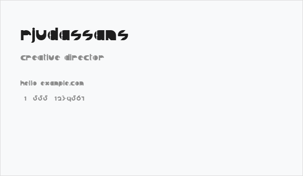 RJudasSans Business Card