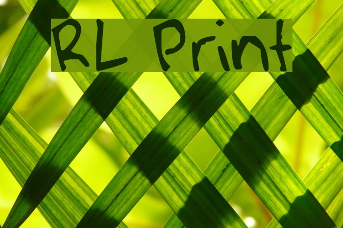 RL Print Font examples