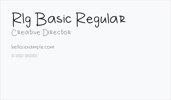 Rlg Basic Regular Business Card