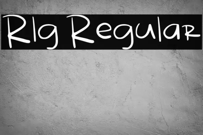 Rlg Regular Fonte examples