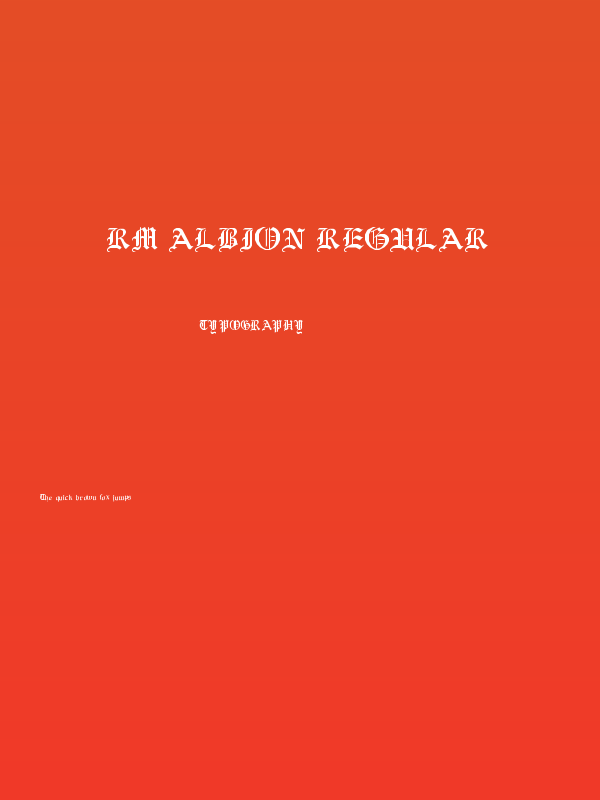 RM Albion Regular Poster