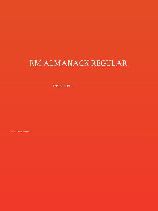 RM Almanack Regular Poster