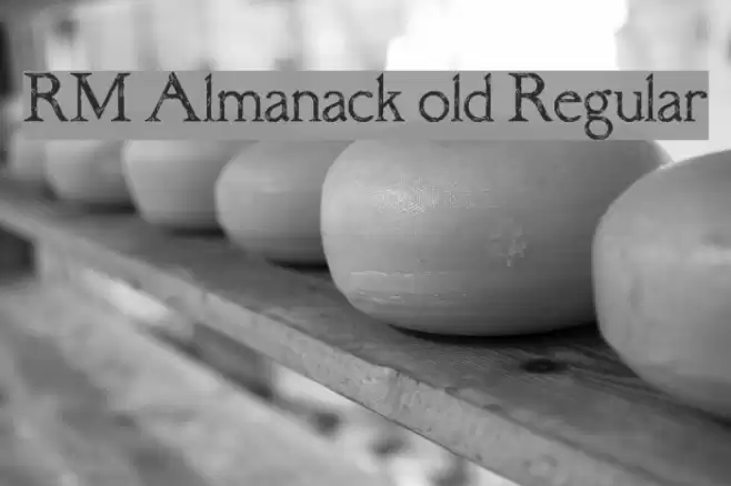 RM Almanack old Regular Font examples