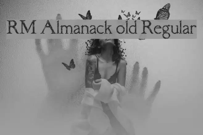 RM Almanack old Regular Font examples