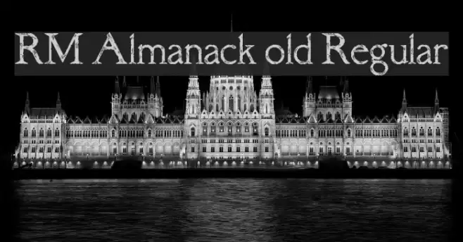 RM Almanack old Regular Font examples