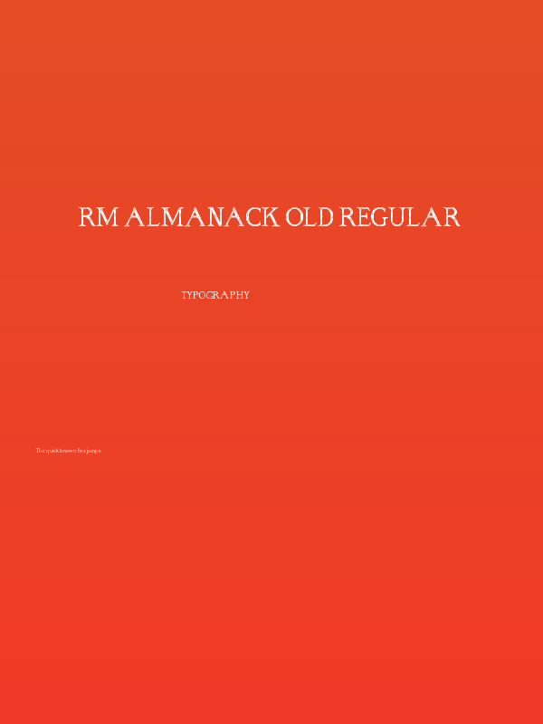 RM Almanack old Regular Poster