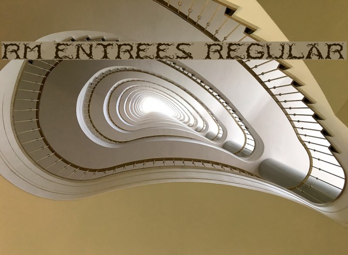 RM Entrees Regular Font examples