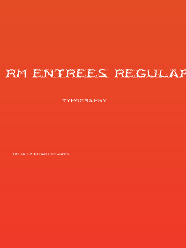 RM Entrees Regular Poster