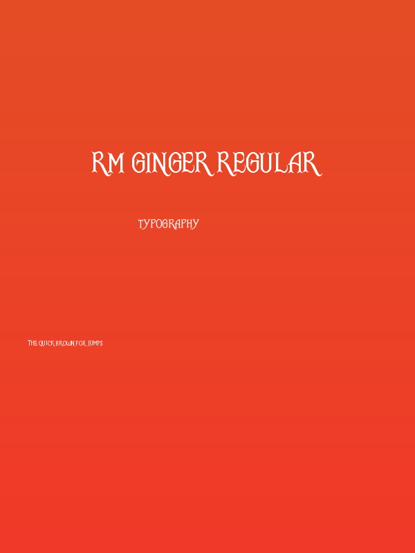 RM Ginger Regular Poster
