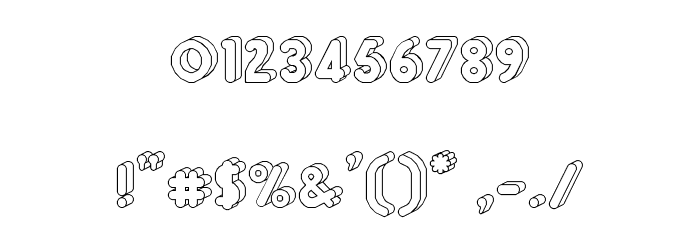 RM Playtime 3D Regular Font OTHER CHARS