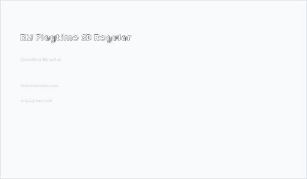 RM Playtime 3D Regular Business Card