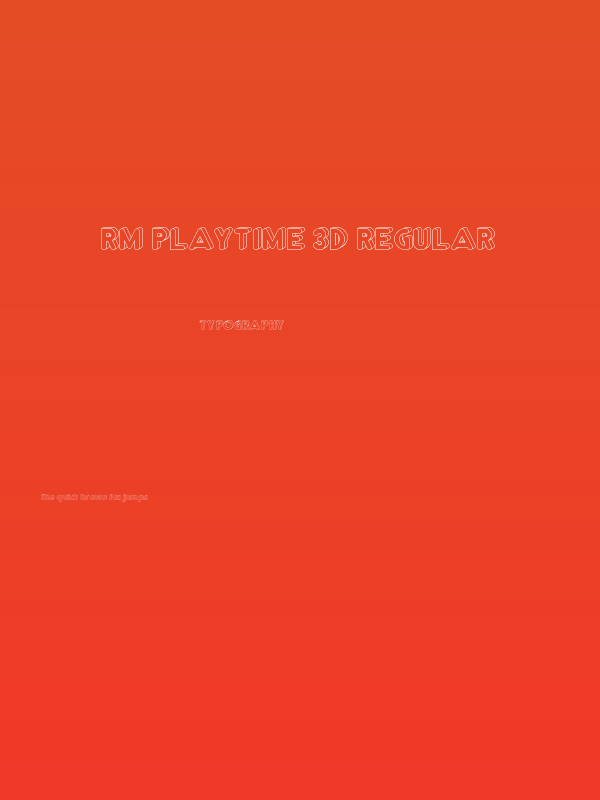 RM Playtime 3D Regular Poster