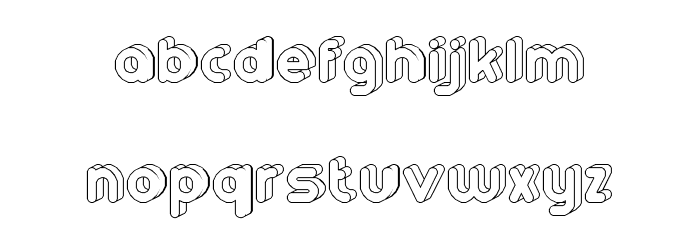 RM Playtime 3D Regular Font LOWERCASE