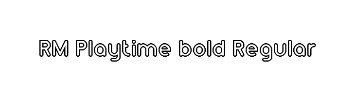 RM Playtime bold Regular  لخطوط تنزيل