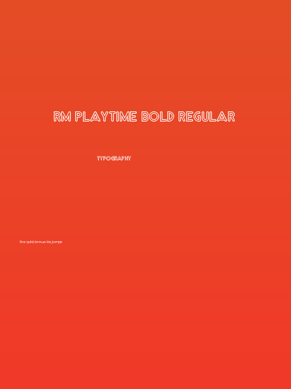 RM Playtime bold Regular Poster