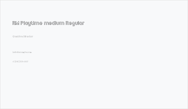 RM Playtime medium Regular Business Card
