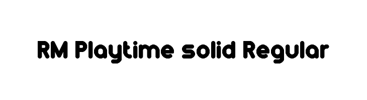 RM Playtime solid Regular Font