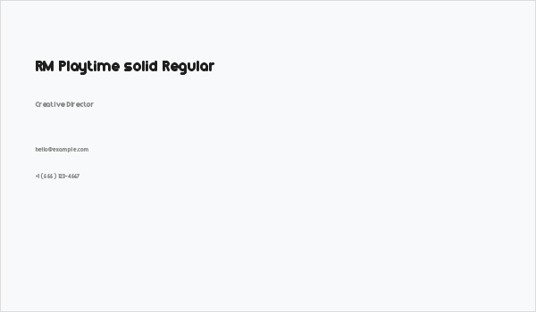 RM Playtime solid Regular Business Card