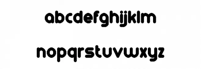 RM Playtime solid Regular Font LOWERCASE