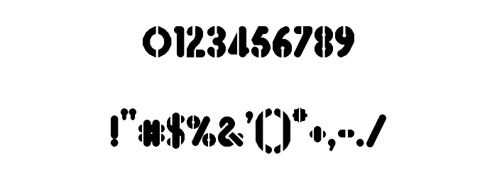 RM Playtime stencil Regular Font OTHER CHARS