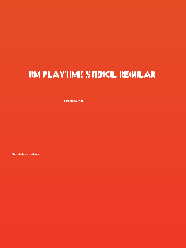 RM Playtime stencil Regular Poster