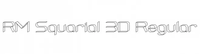 RM Squarial 3D Regular  Free Fonts Download