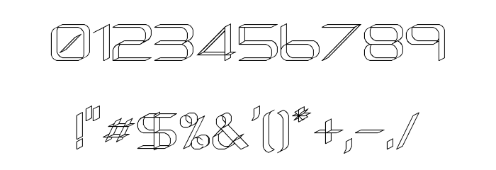 RM Squarial 3D Regular Font OTHER CHARS