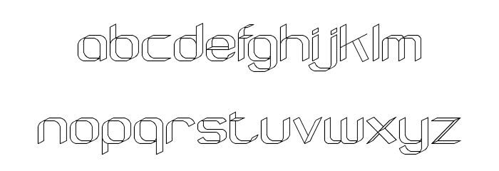 RM Squarial 3D Regular Font LOWERCASE