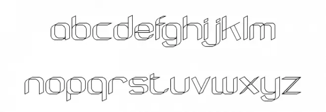 RM Squarial 3D Regular Schriftart Kleinbuchstaben