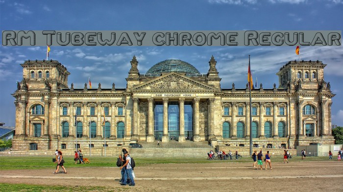 RM Tubeway chrome Regular Font examples