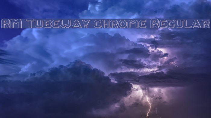 RM Tubeway chrome Regular Font examples