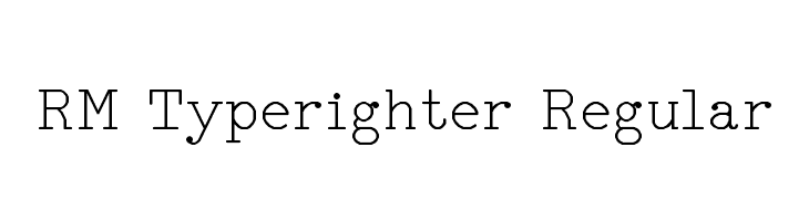 RM Typerighter Regular Font