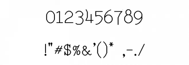 RM Typerighter Regular Font OTHER CHARS