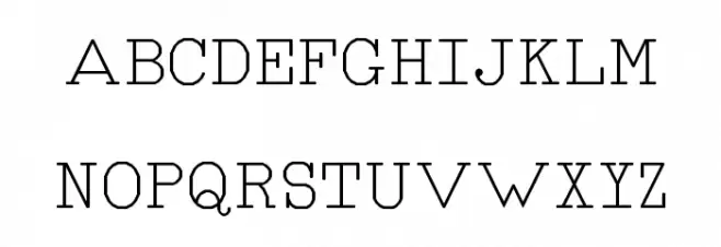 RM Typerighter Regular Шрифта ВЕРХНИЙ
