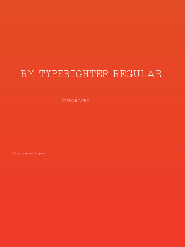 RM Typerighter Regular Poster