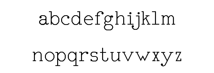 RM Typerighter Regular Font LOWERCASE
