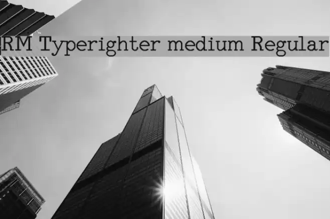 RM Typerighter medium Regular Font examples